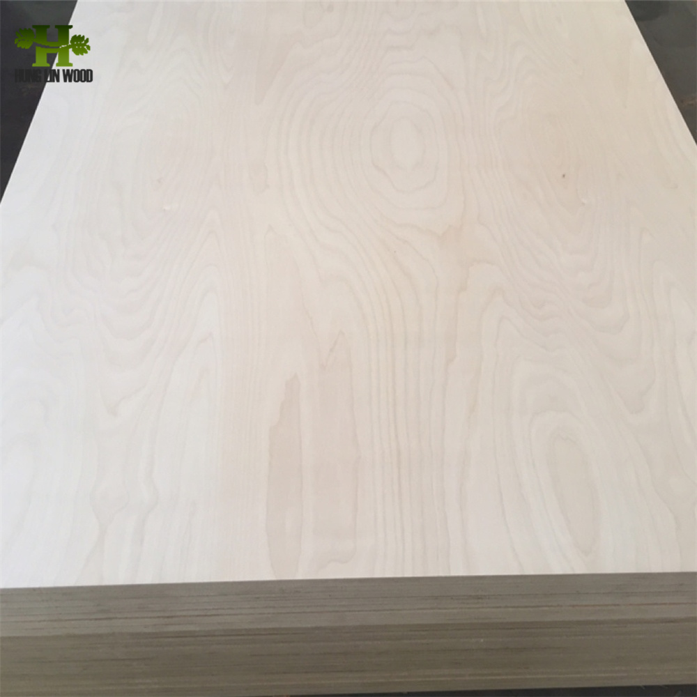 Packing Grade E1 Birch Veneer Faced Plywood Poplar Core Plywood