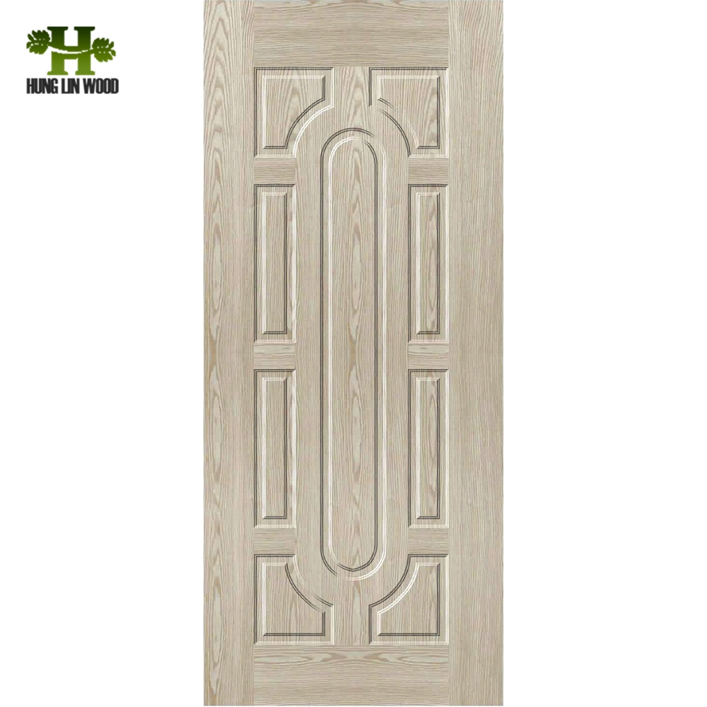 Natural Veneer/Melamine Moulded HDF Door Skin for Furniture