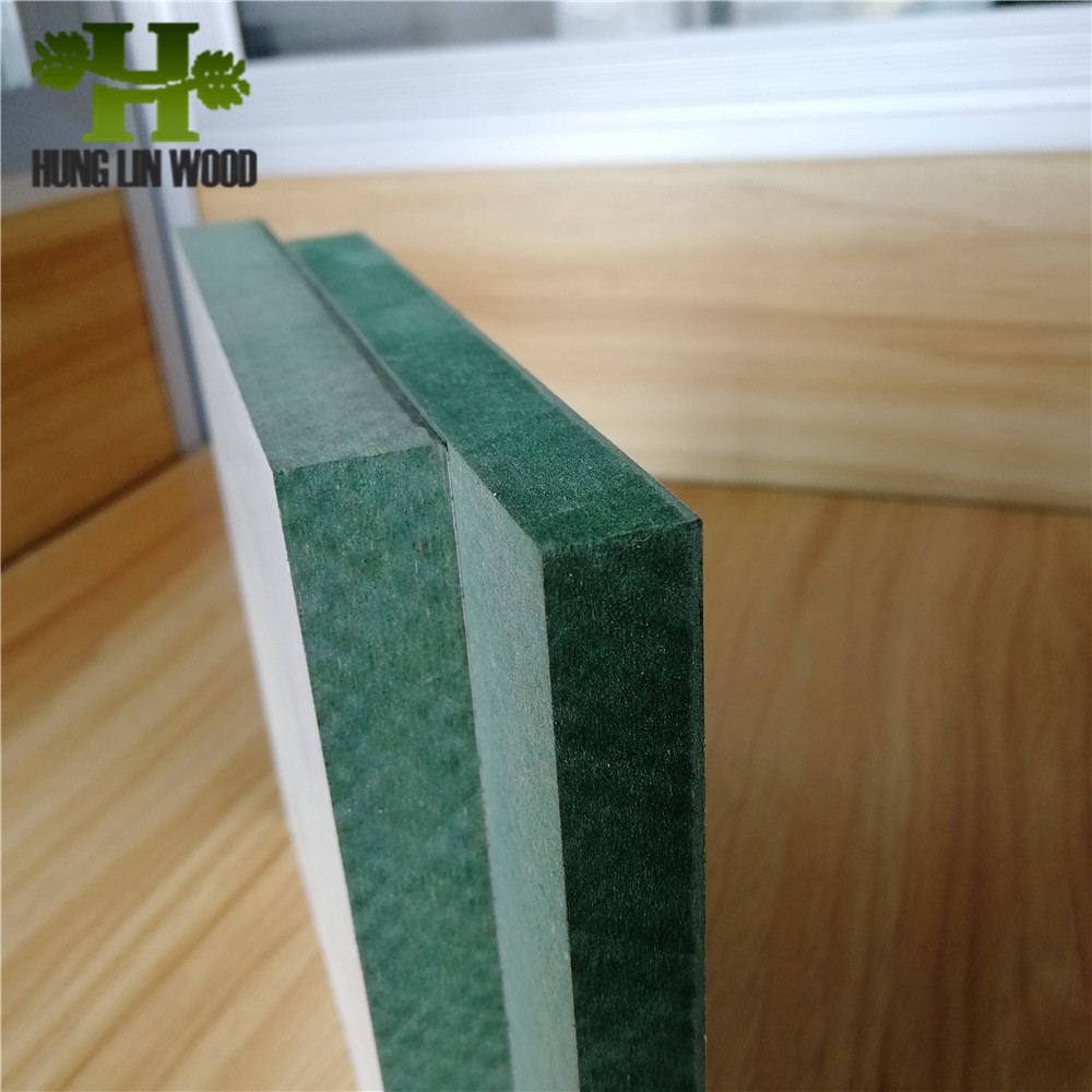 Cheap Hmr Waterproof Green Core MDF Board for Water Closet Basin and Furniture Decoration