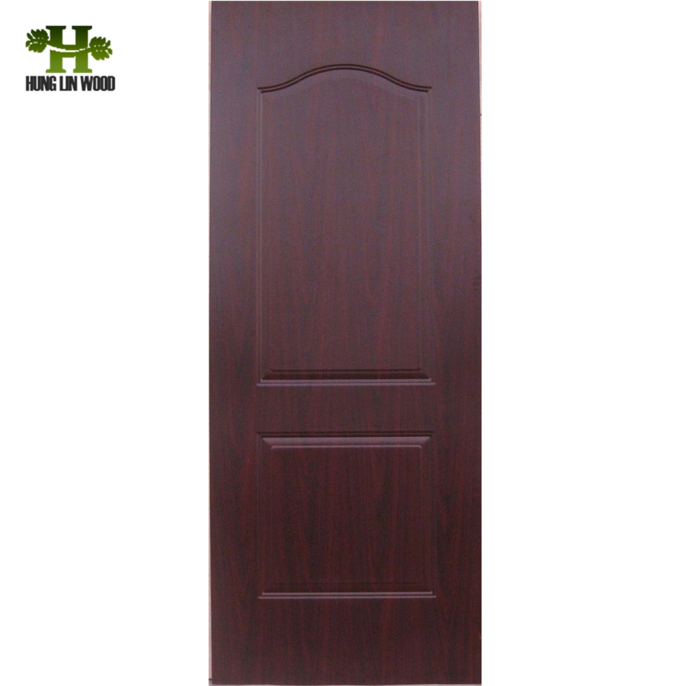 Wood Veneer &amp; Melamine Paper HDF Laminate Molded Door Skin