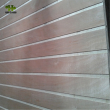 12mm Grooved/Slotted Pine Plywood, Laminated Commercial Poplar Hardwood Plywood with Low Price
