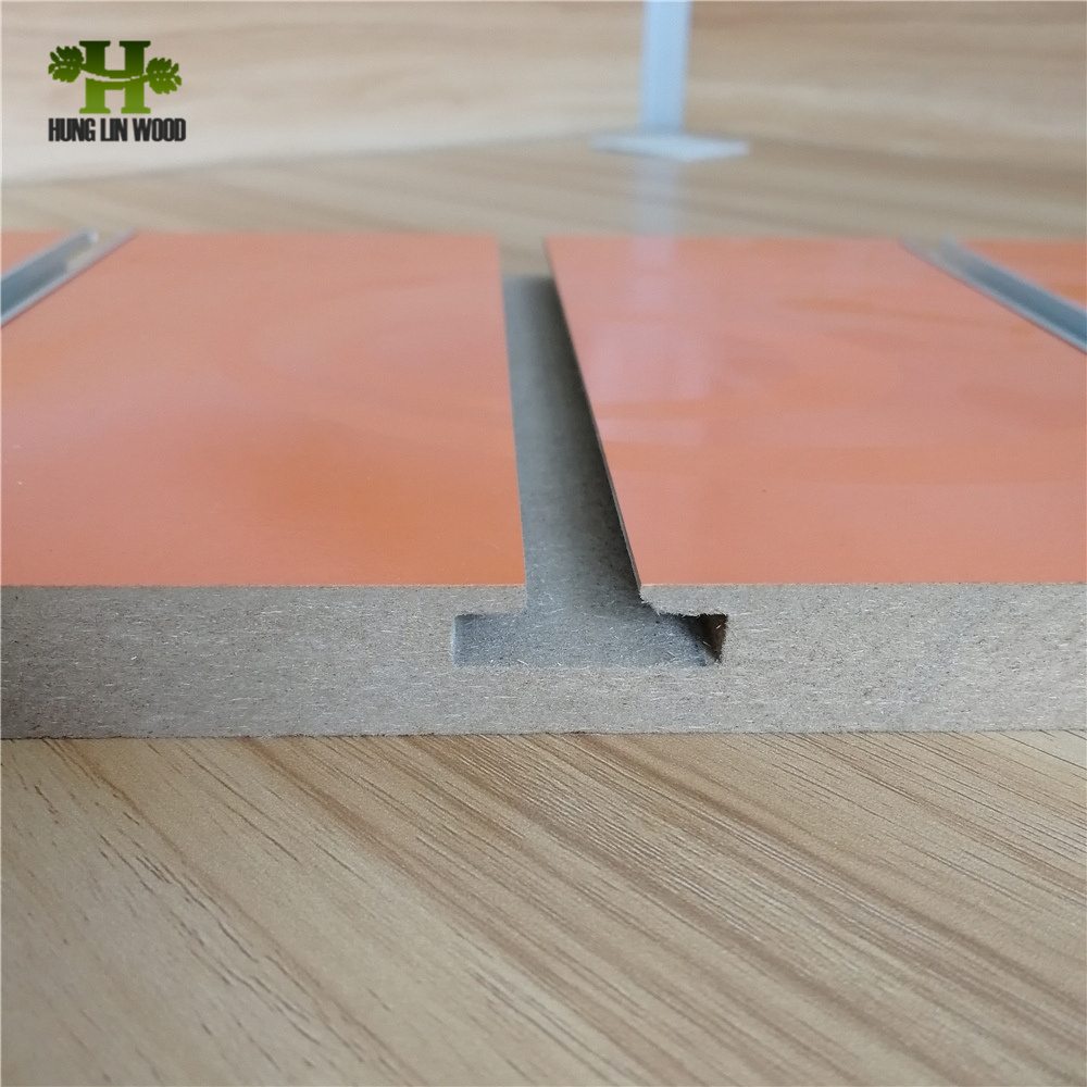 Both Side Melamine Slotted/Slatwall MDF with Aluminium