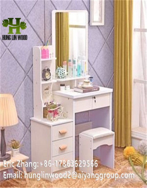 American/Modern/Antique Style Wooden Dressing Table with Mirror Supply for Hotel Bedroom