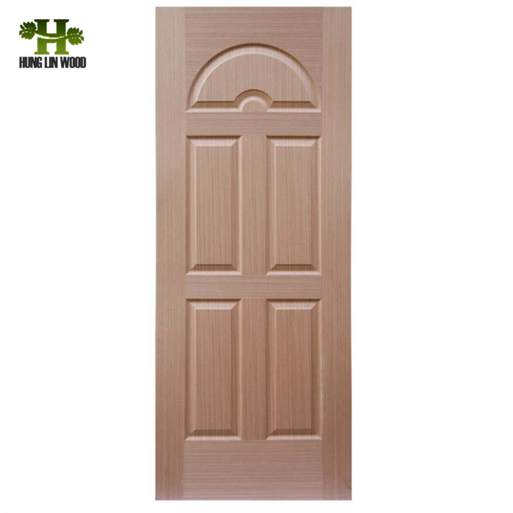 915*2150mm New Design Natural Oak/Sapele/Ash/Teak Veneer and Melamine Face HDF Door Skin for Home Door