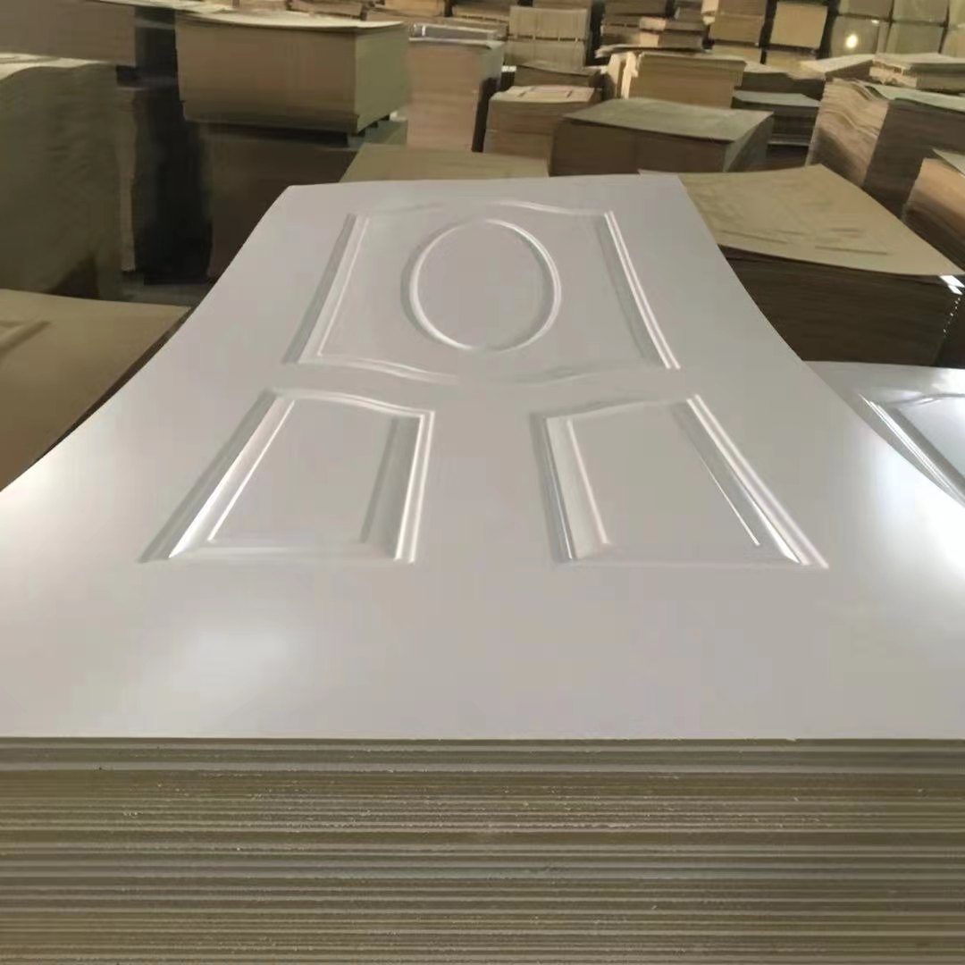 White Primer Veneer Wooden Melamine HDF Door Skin for Interior