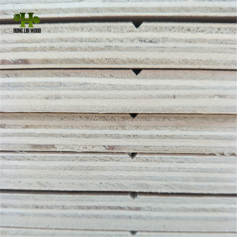 Furniture Grade Slotted Pine Plywood, V Grooved Pine Laminated Plywood with Low Price