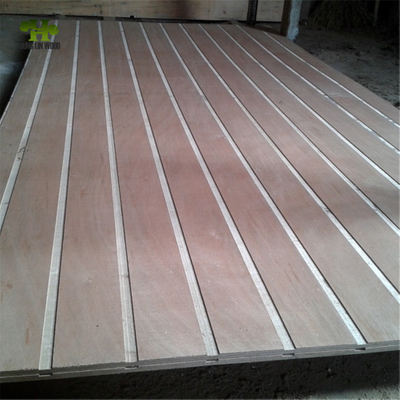 High Quality Slotted Pine Commercial Plywood, Grooved Plywood for Furniture