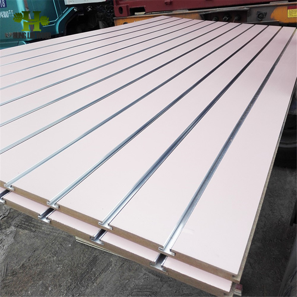 Guatemala Market 18mm Melamine Slotted/Slat MDF with 15 Grooved Lines
