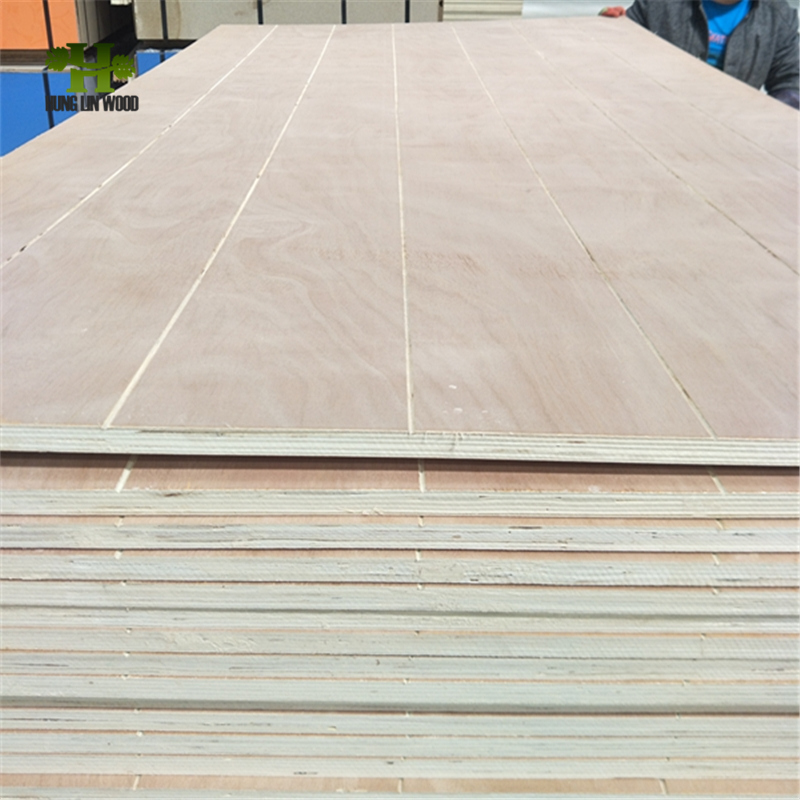 Hot Sell U/V/W Groove/Slotted Plywood Used for Decoration