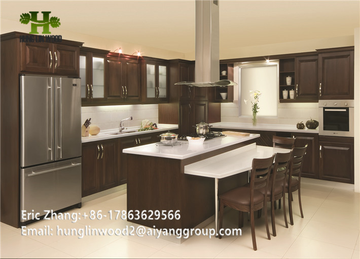 Fashion Modern Home Kitchen Room PVC Kitchen Cabinet