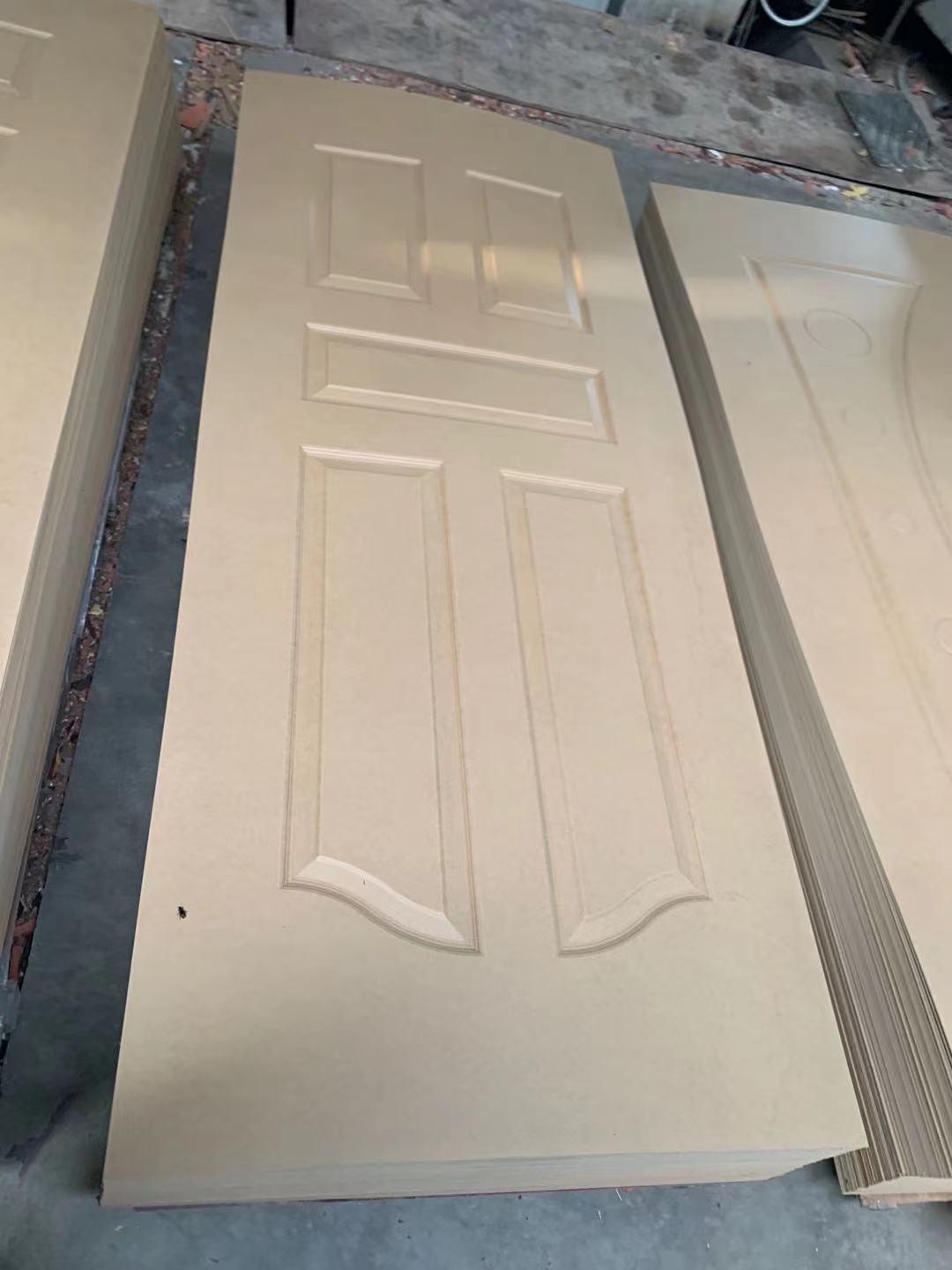 White Primer Veneer Wooden Melamine HDF Door Skin for Interior Furniture