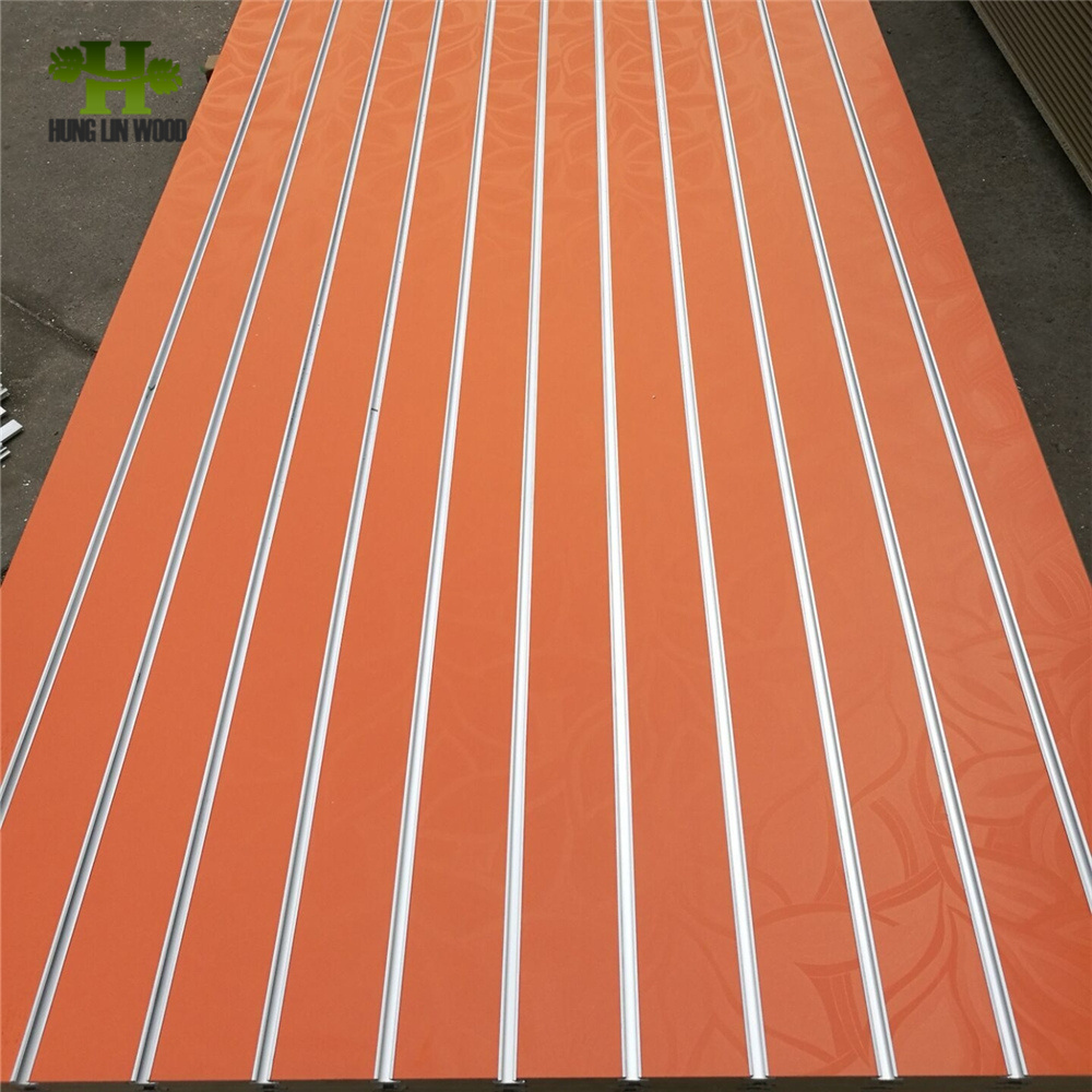 15mm 18mm High Gloss Slotted Wood Panel MDF
