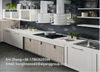 Modern Design High End Kitchen Cabinets with Clean Handle-Less Look Double Sink